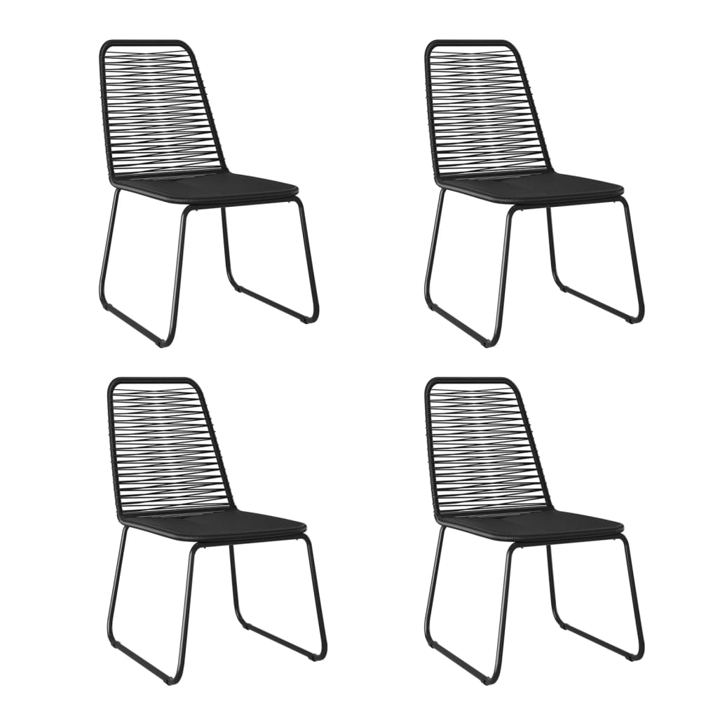 vidaXL 5 Piece Patio Dining Set Black - Weather-resistant and Sturdy