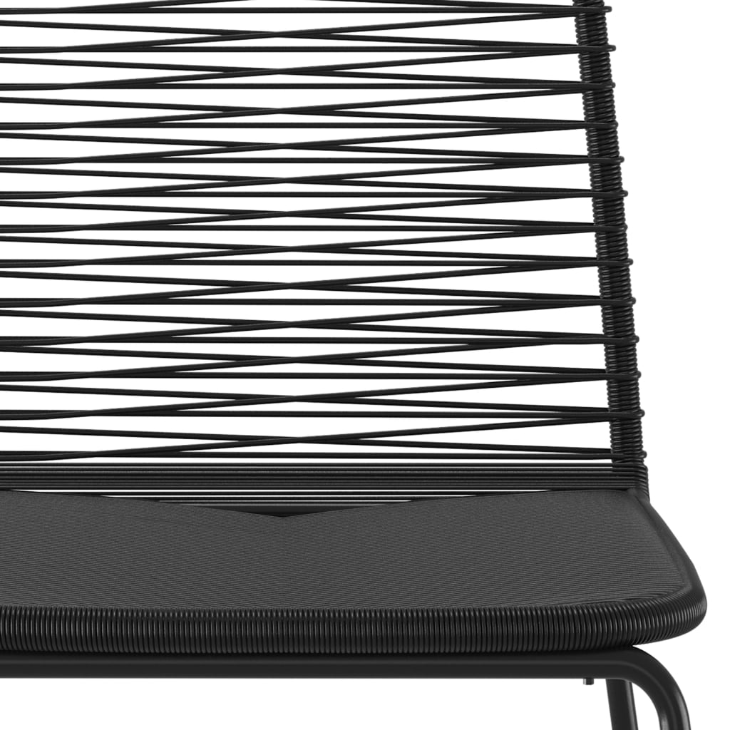 vidaXL 5 Piece Patio Dining Set Black - Weather-resistant and Sturdy
