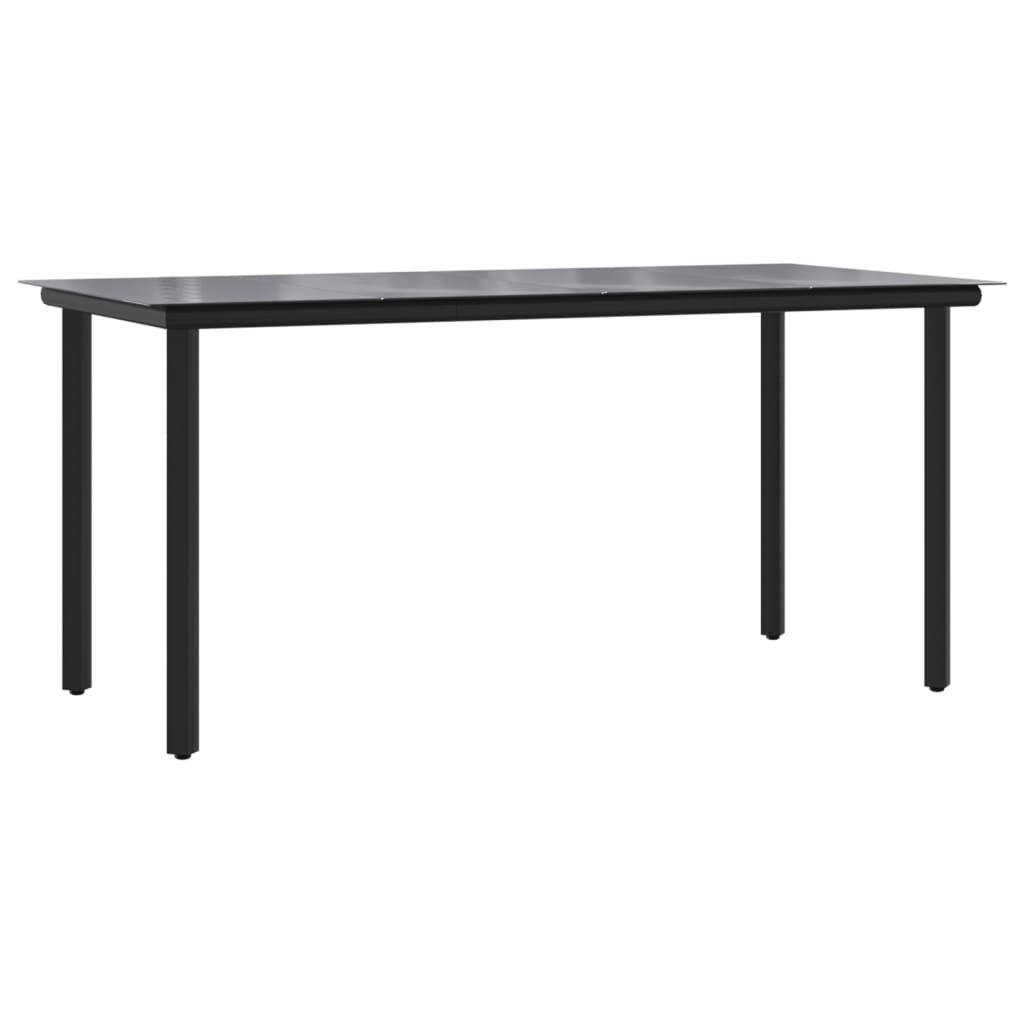 vidaXL 5 Piece Patio Dining Set Black - Weather-resistant and Sturdy