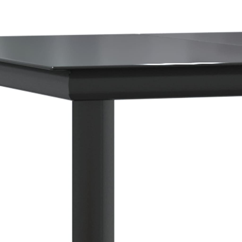 vidaXL 5 Piece Patio Dining Set Black - Weather-resistant and Sturdy