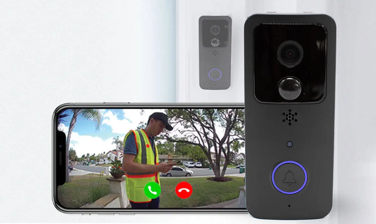 Door Ringer Intelligent Video Doorbell with Battery and Charger - Monitor, Communicate, and Secure Your Home's Front Door