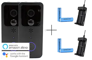Door Ringer Intelligent Video Doorbell with Battery and Charger - Monitor, Communicate, and Secure Your Home's Front Door
