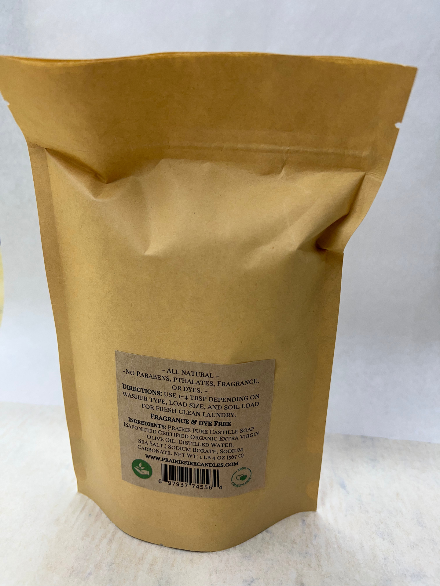 Pure Castile Organic Olive Oil Fragrance and Dye Free Laundry Powder Detergent