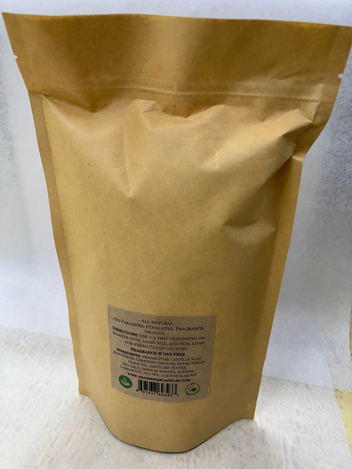 Pure Castile Organic Olive Oil Fragrance and Dye Free Laundry Powder Detergent