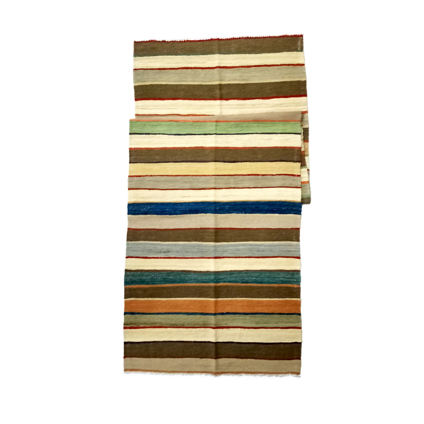 Handmade Double Spanish Strip Kilim Runner - Colorful and Attractive