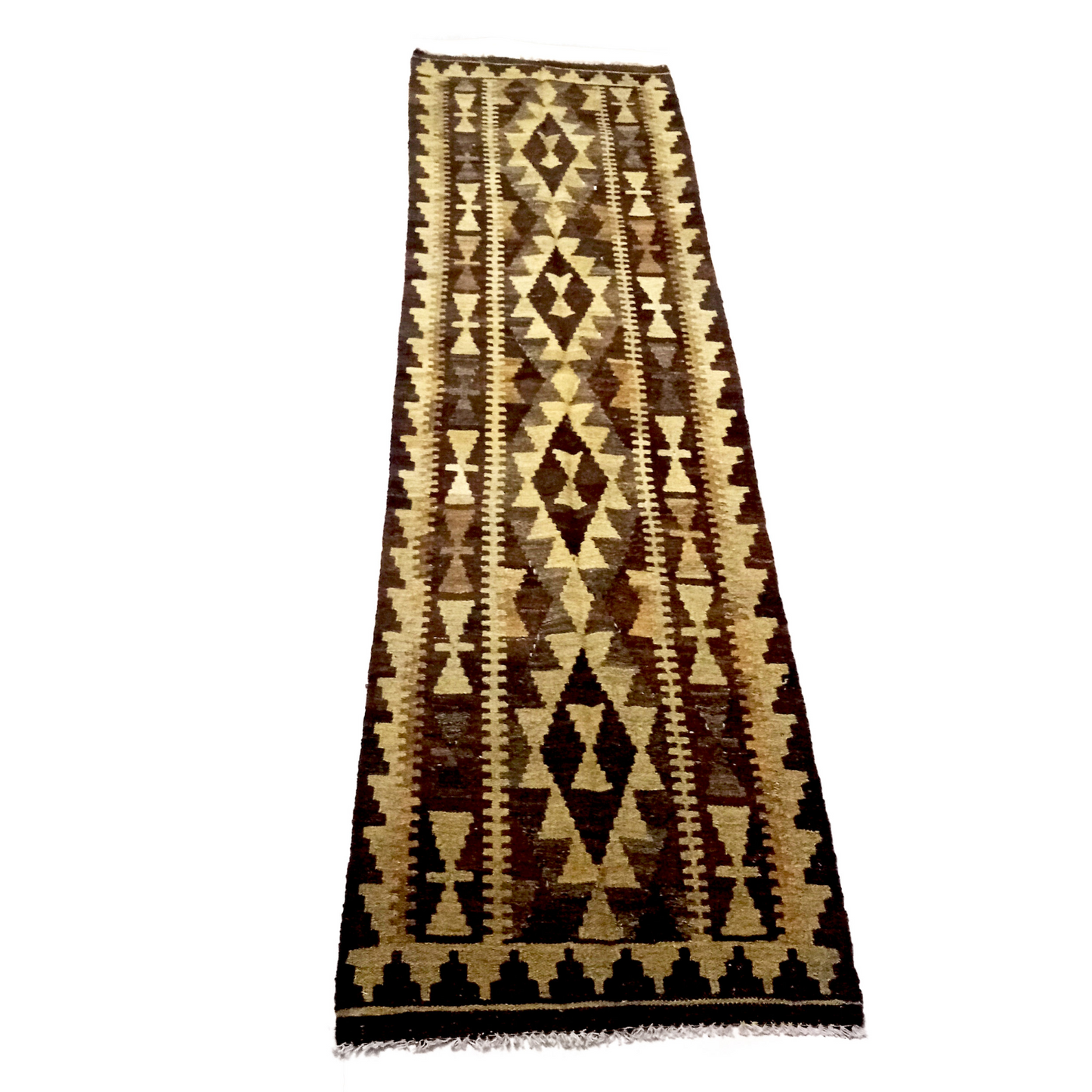 Woolen Handmade Neutral Kilim Runners - Colorful and Attractive Rugs for Sale