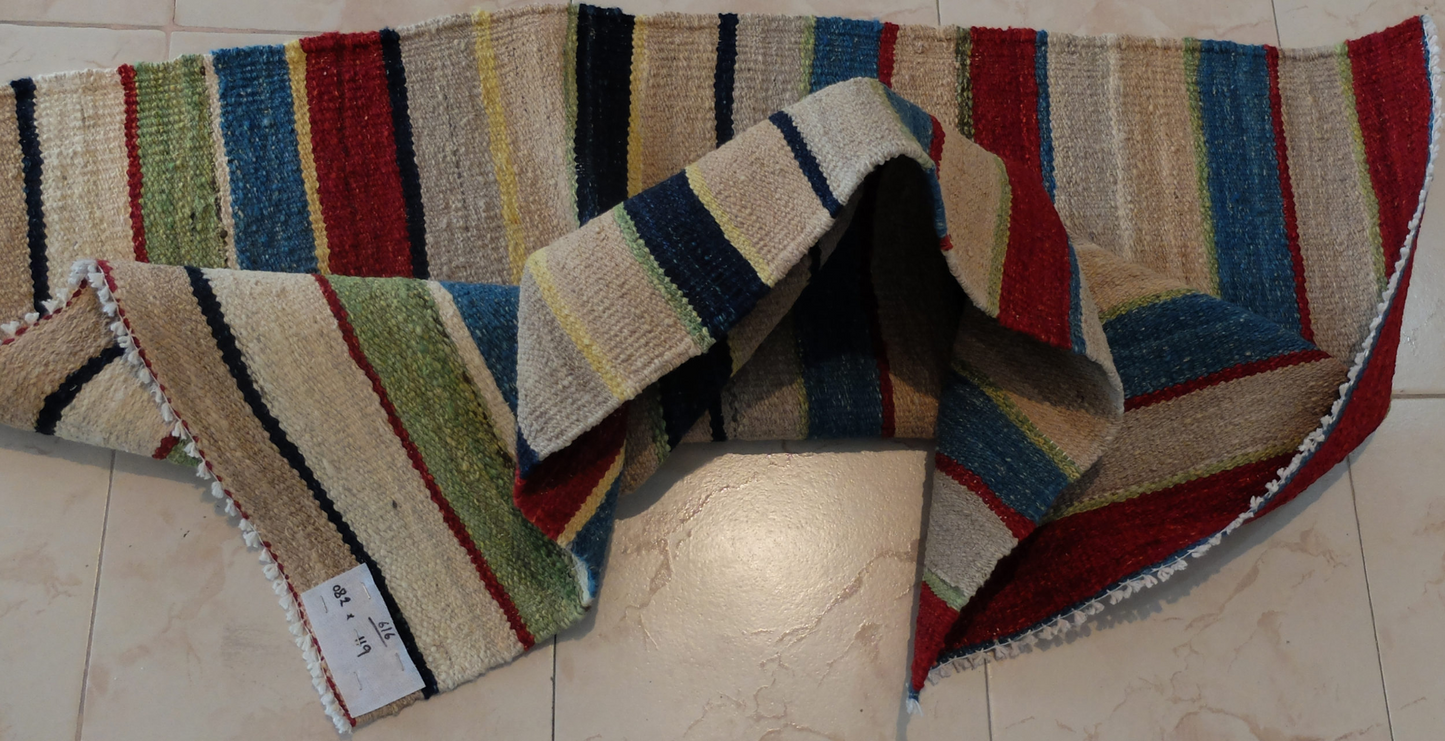 Striped Handmade Colored Kilim Rugs - Add Style and Elegance to Your Interiors