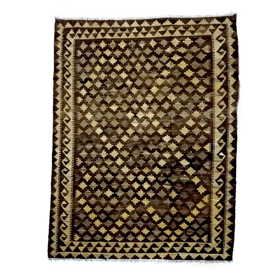 Woolen Handmade Domino Kilim Rug - Colorful and Attractive