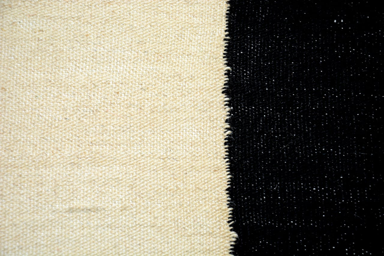 Handmade Black and White Kilim Rug | Woolen Carpet | Fybernots