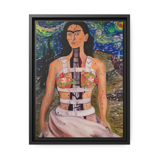 Canvas Wall Art Matte With Frame & Eco-Friendly FRIDA - By QueenNoble