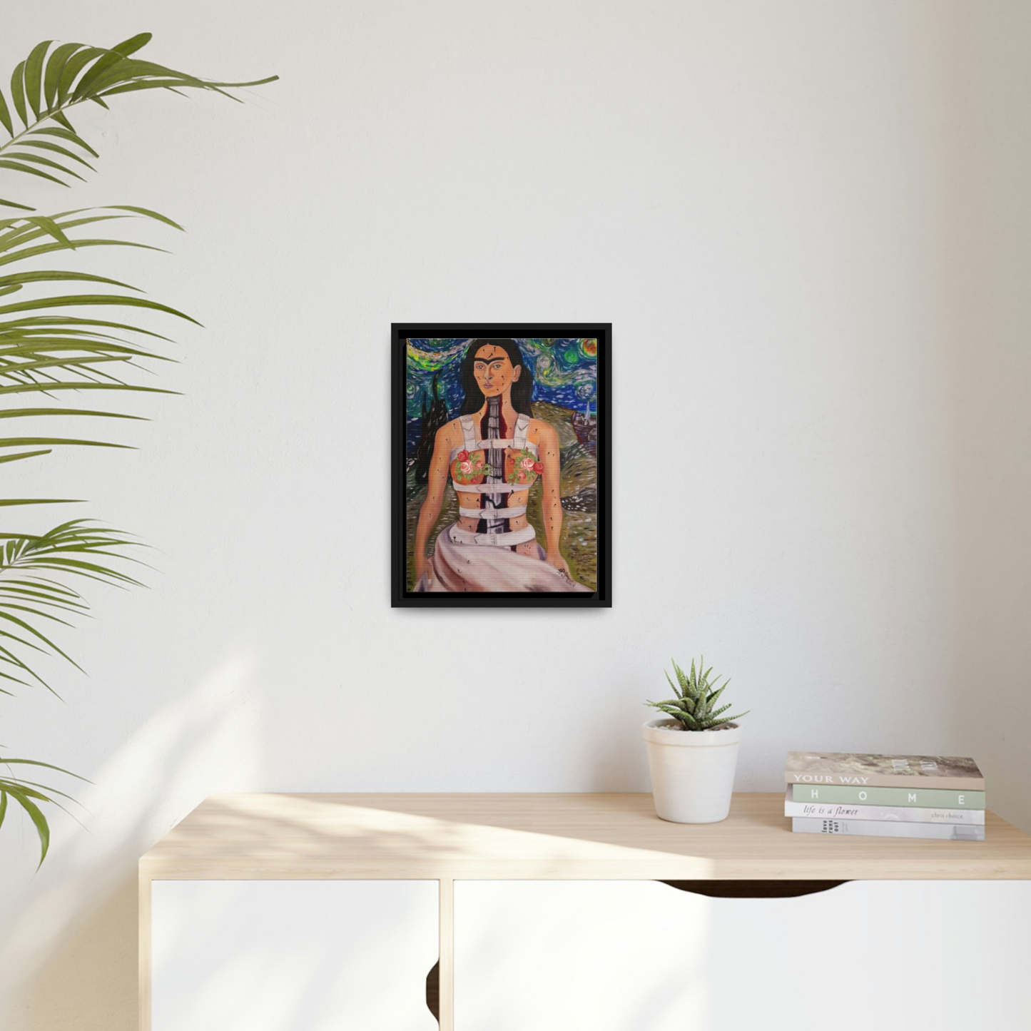 Canvas Wall Art Matte With Frame & Eco-Friendly FRIDA - By QueenNoble