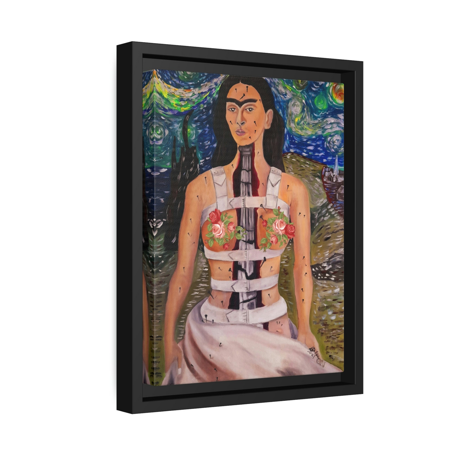 Canvas Wall Art Matte With Frame & Eco-Friendly FRIDA - By QueenNoble