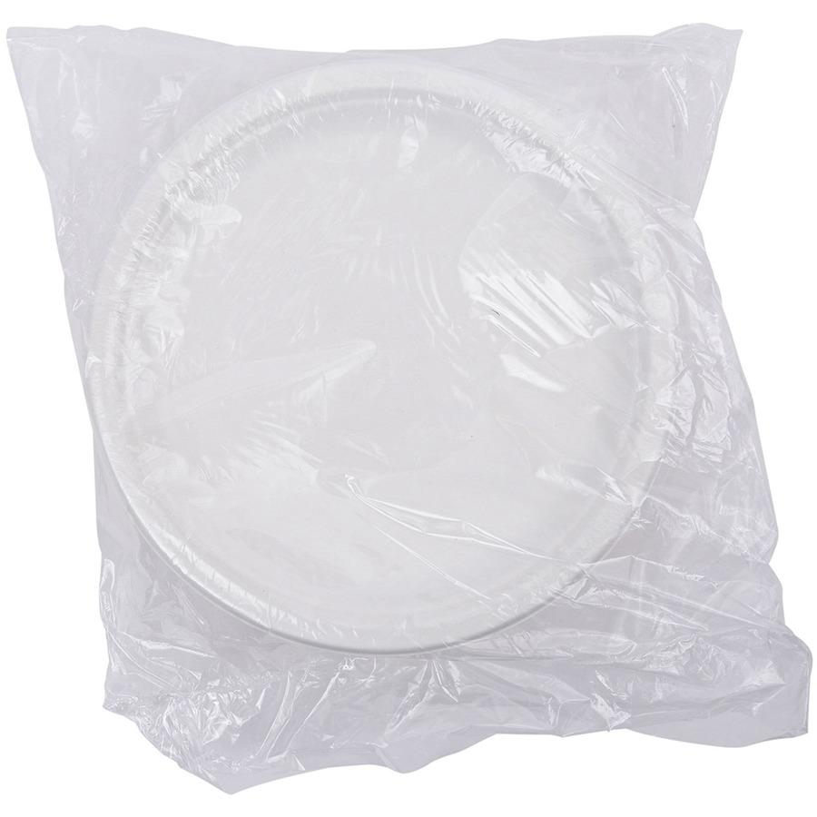 Eco-Products Vanguard 6" Sugarcane Plates - Breakroom - Disposable - Microwave Safe - 6" Diameter - White - Sugarcane Fiber Body - 1000 / Carton