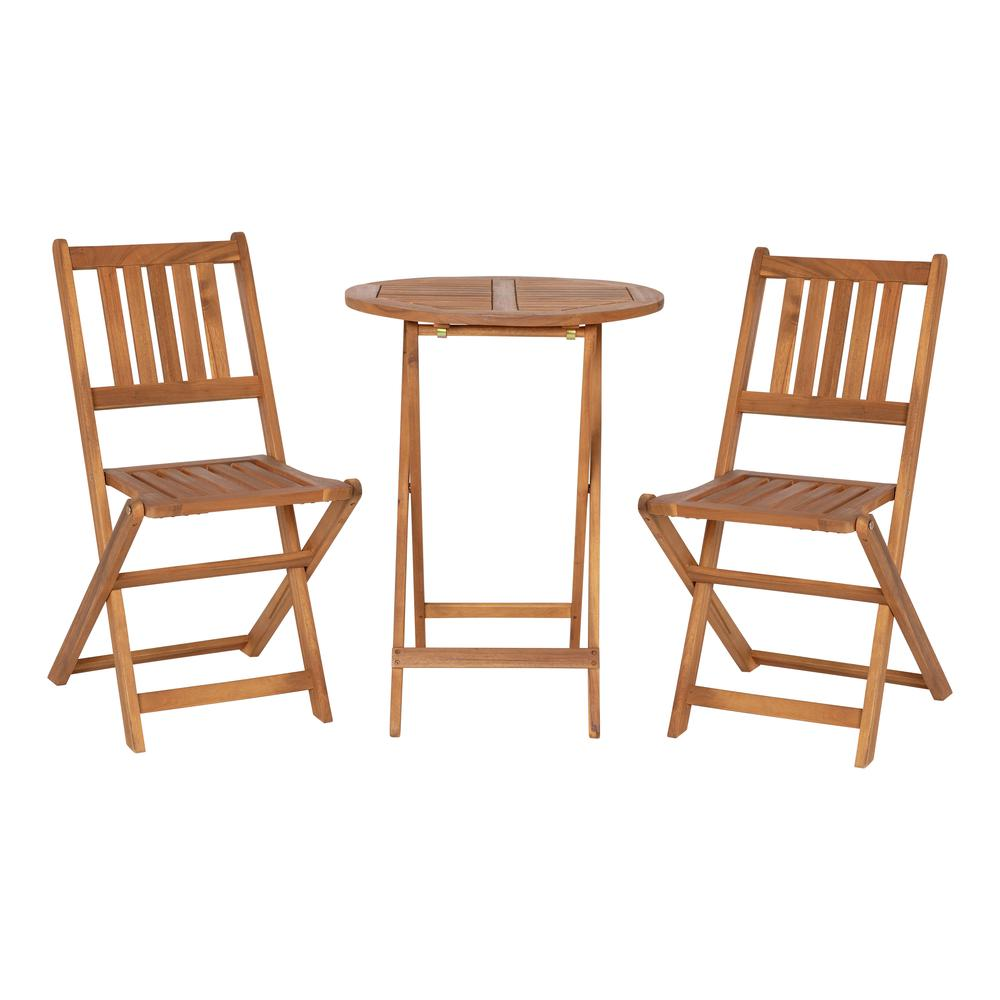 Martindale 3 Piece Folding Patio Bistro Set - Compact and Convenient Outdoor Seating