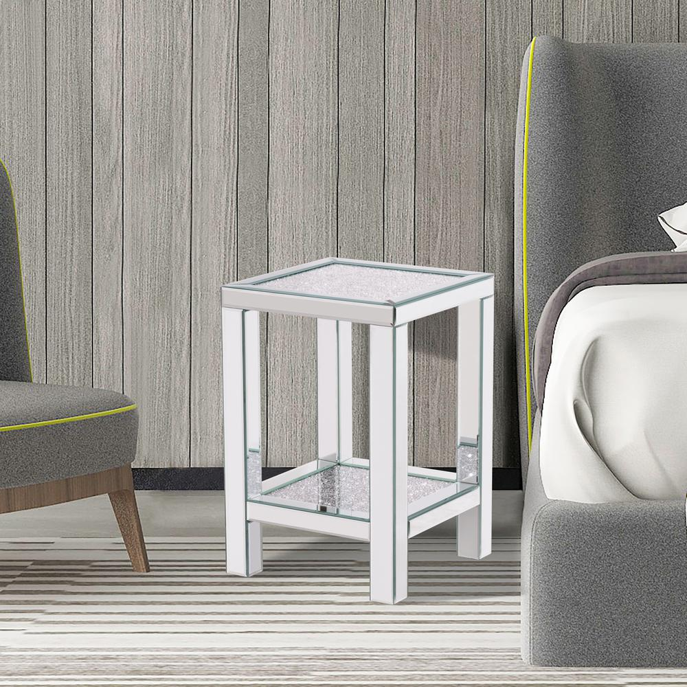 Better Home Products Mirrored Nightstand - Stylish and Functional Bedside Table
