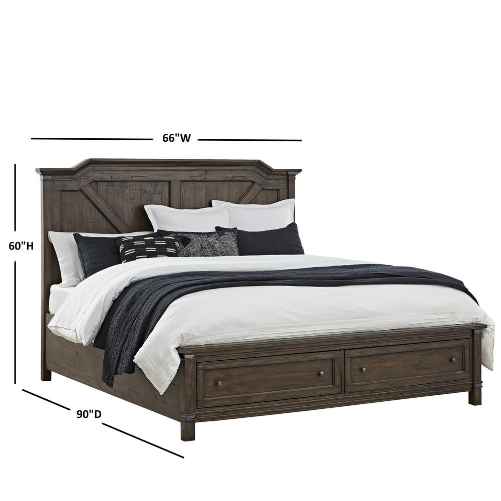 Farmwood Queen Storage Bed Complete - Rustic Elegance for Your Bedroom