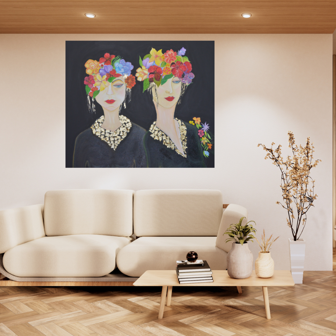 Original Painting Artwork with Oil Paints on Canvas | Portrait | Handmade | Made in USA