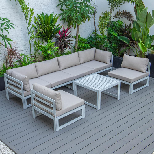 Chelsea 7-Piece Patio Sectional - Modern Outdoor Furniture | Outdoor Sectional Set