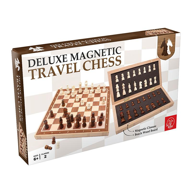 Deluxe Magnetic Travel Chess Set - Portable Foldable Chess Board