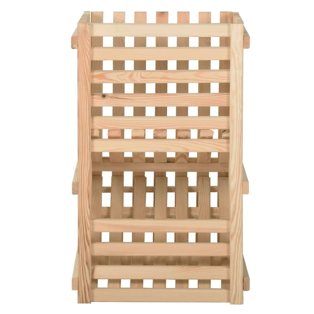vidaXL Potato Box 19.7"x19.7"x31.5" Solid Wood Pine - Kitchen Storage Bin