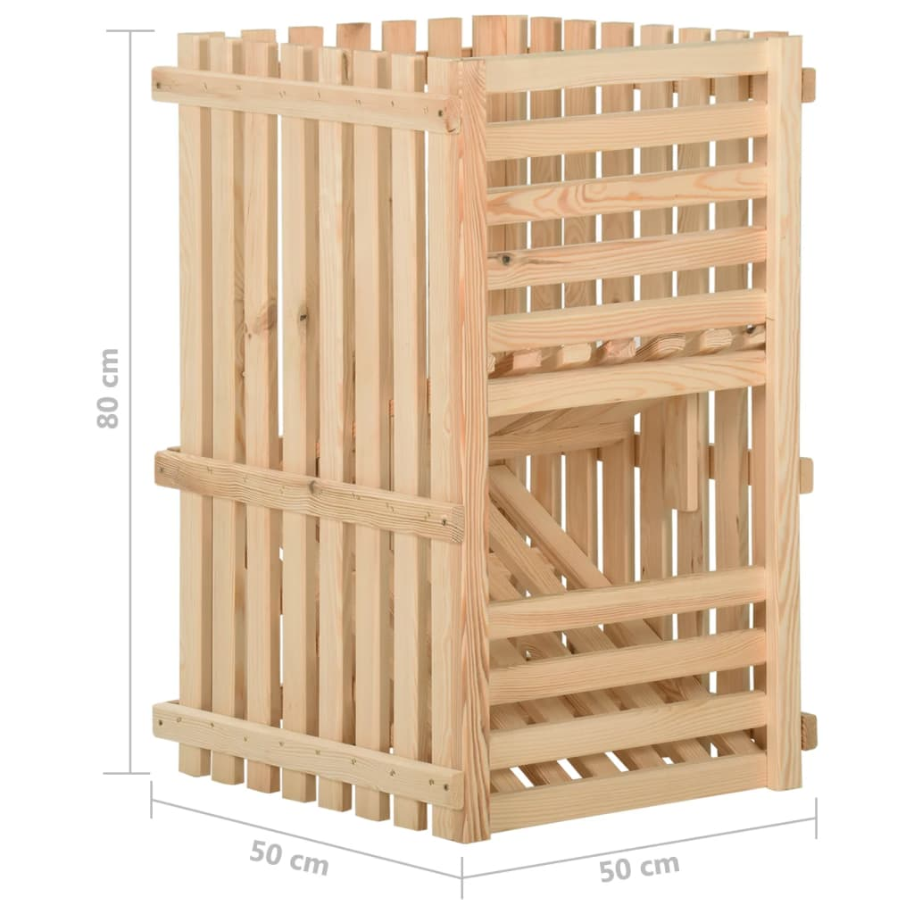 vidaXL Potato Box 19.7"x19.7"x31.5" Solid Wood Pine - Kitchen Storage Bin