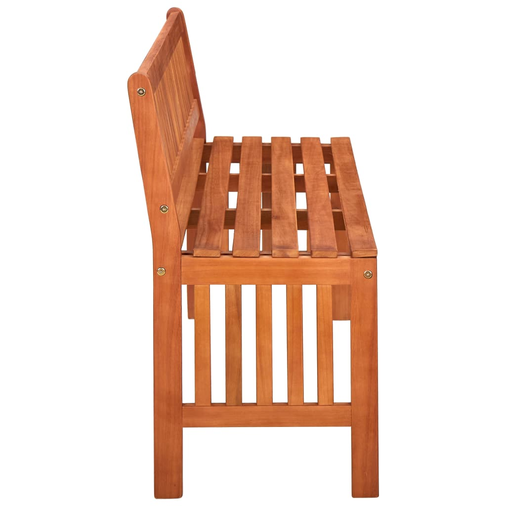 vidaXL Patio Bench 53.9" Solid Wood Eucalyptus - Weather-Resistant and Durable