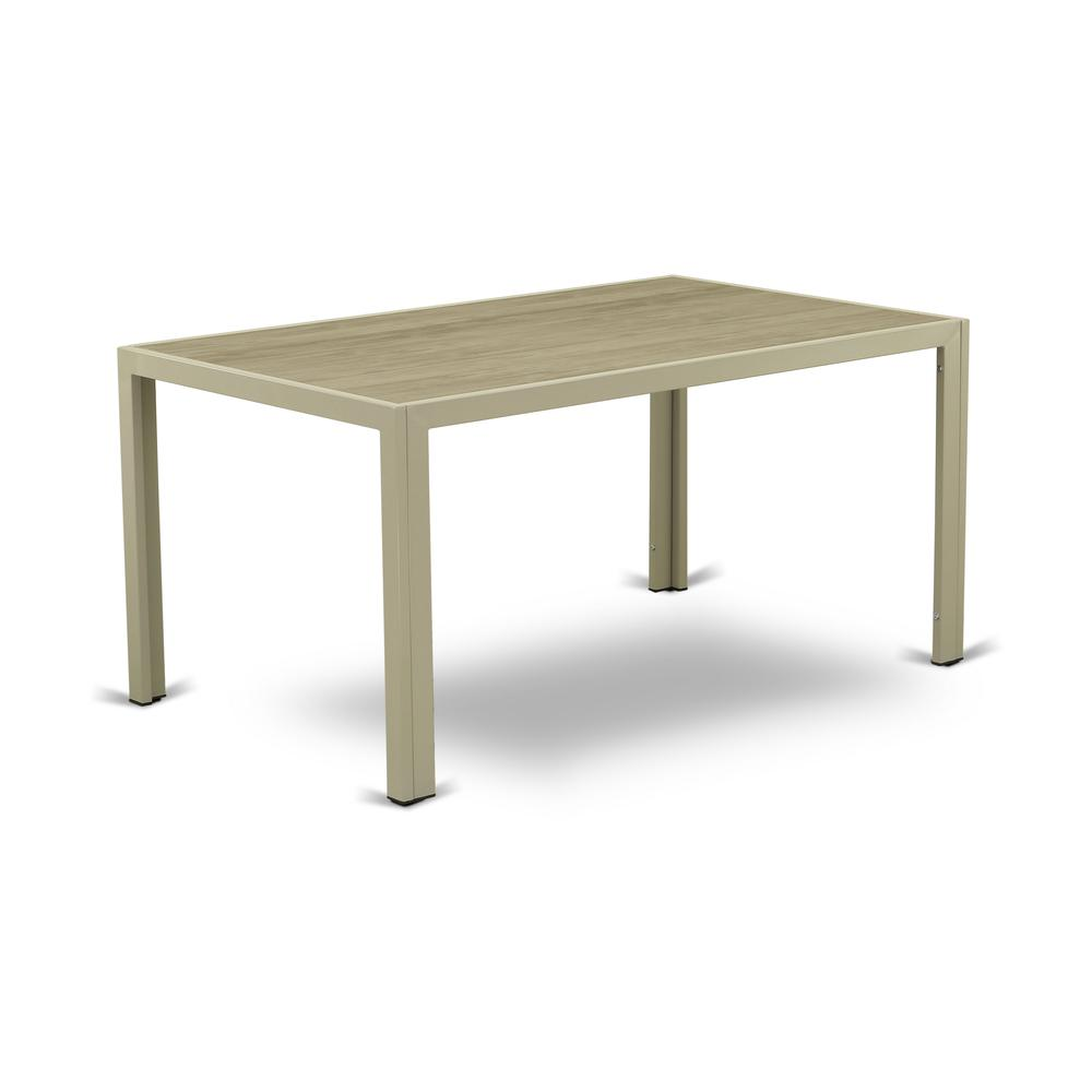 Wicker Patio Set Natural Linen | Outdoor Dining Furniture
