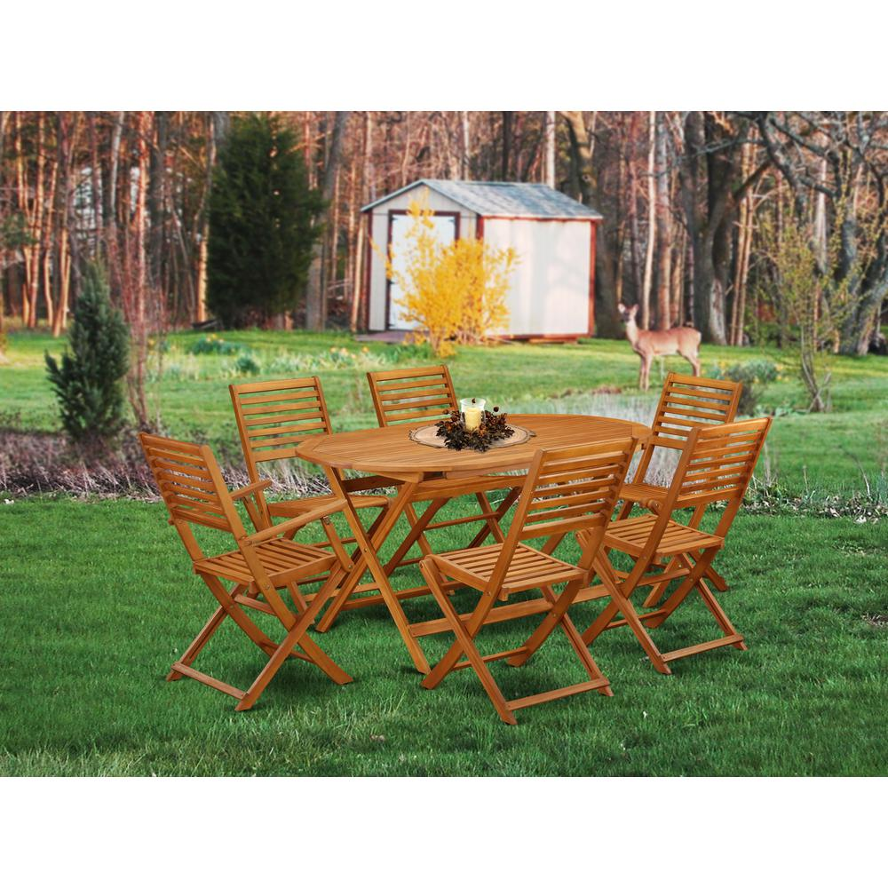 Wooden Patio Set Natural Oil, DIBS72CANA - Outdoor-Furniture