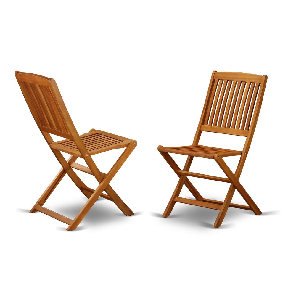 Wooden Patio Set Natural Oil - 5 Piece Acacia Wood Outdoor Furniture Dining Set