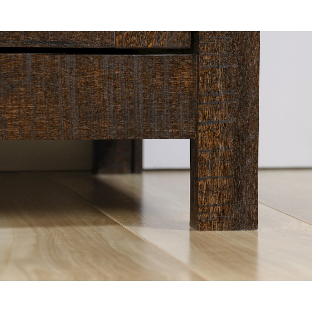 Storage Cabinet - 72"h | Rustic Walnut Finish | Adjustable Shelves | Easy-glide Drawer