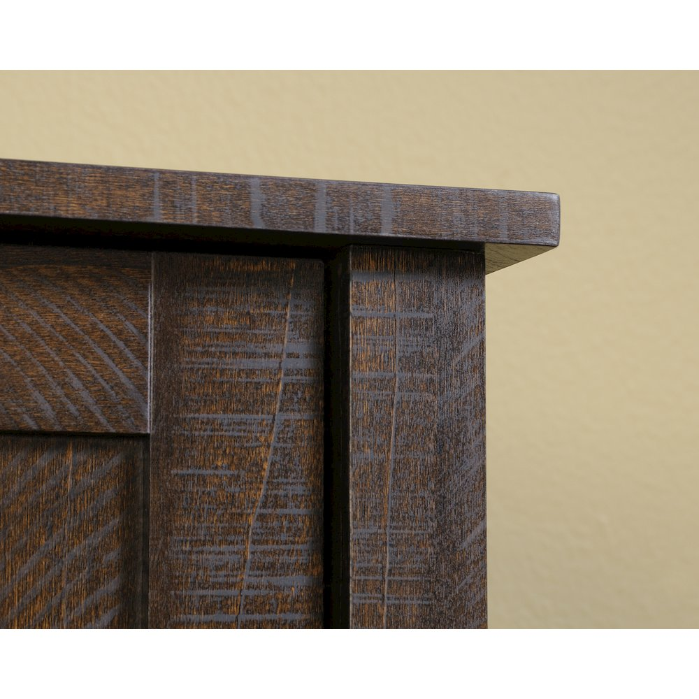 Storage Cabinet - 72"h | Rustic Walnut Finish | Adjustable Shelves | Easy-glide Drawer