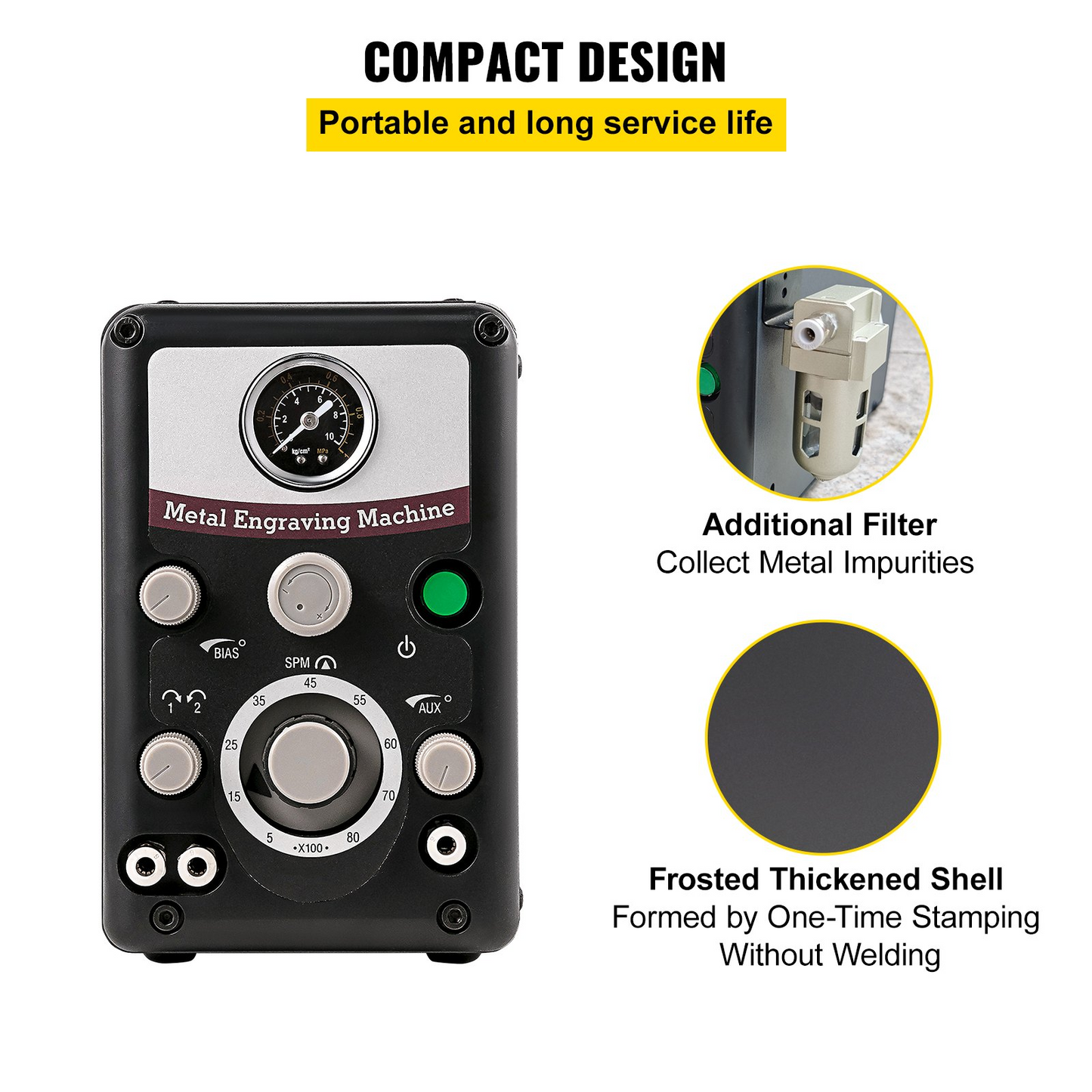 VEVOR Pneumatic Jewelry Engraver Machine - Precise Engraving for Jewelry Crafts and Wrought Iron