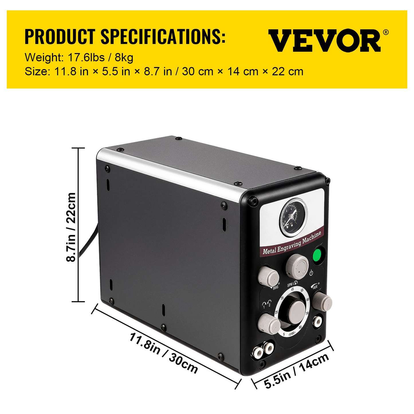 VEVOR Pneumatic Jewelry Engraver Machine - Precise Engraving for Jewelry Crafts and Wrought Iron