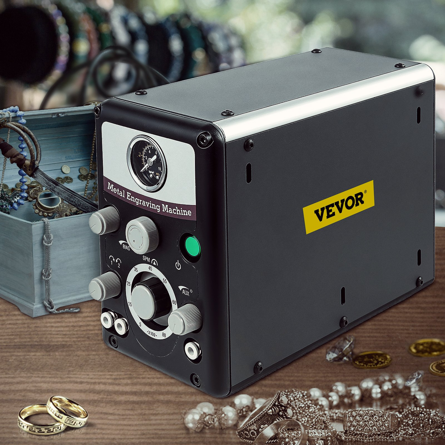 VEVOR Pneumatic Jewelry Engraver Machine - Precise Engraving for Jewelry Crafts and Wrought Iron