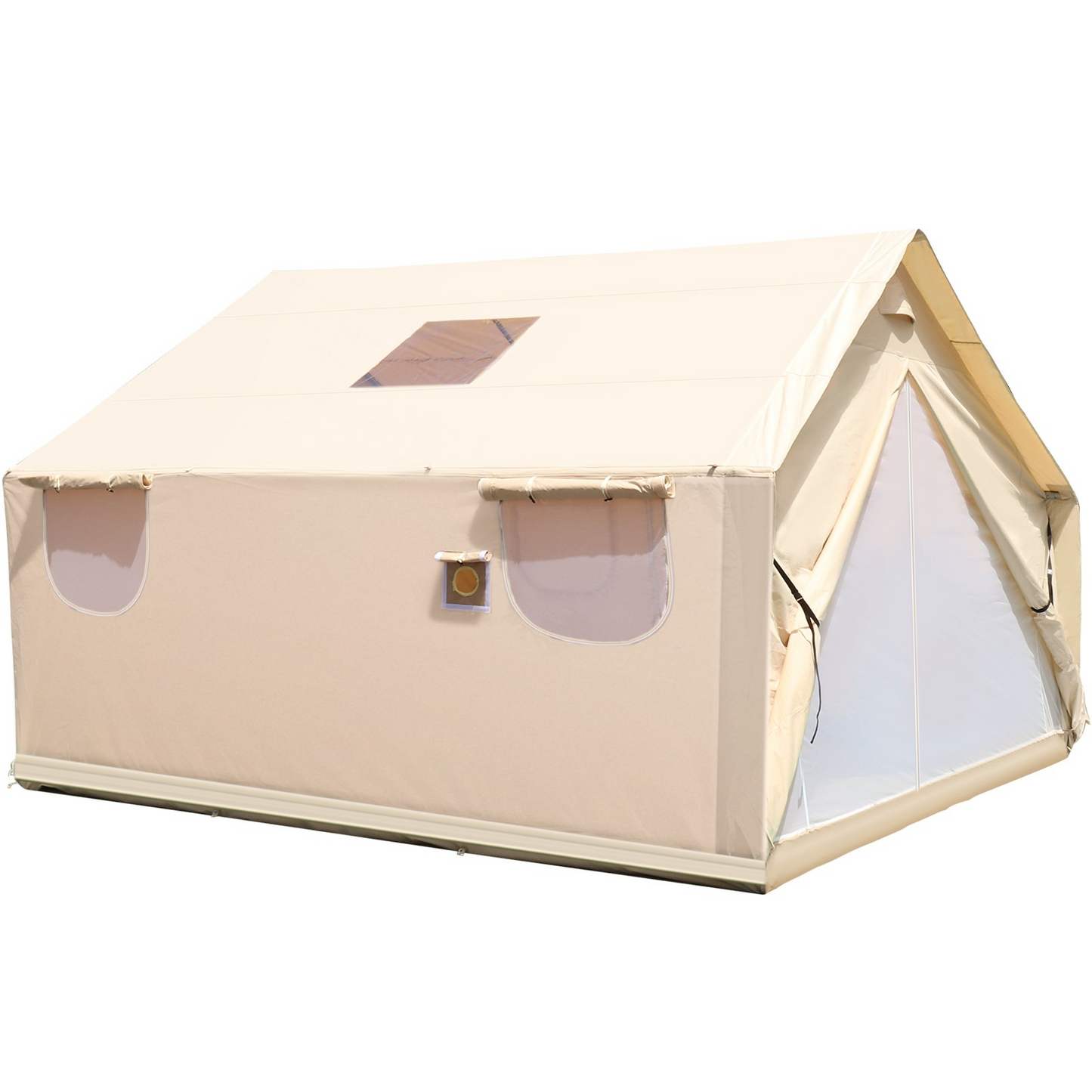 VEVOR Large Canvas Tent 12x14ft | Waterproof Wall Tent with PVC Storm Flap