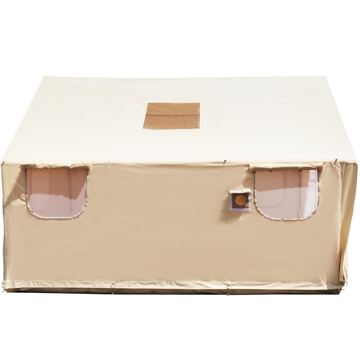 VEVOR Large Canvas Tent 12x14ft | Waterproof Wall Tent with PVC Storm Flap