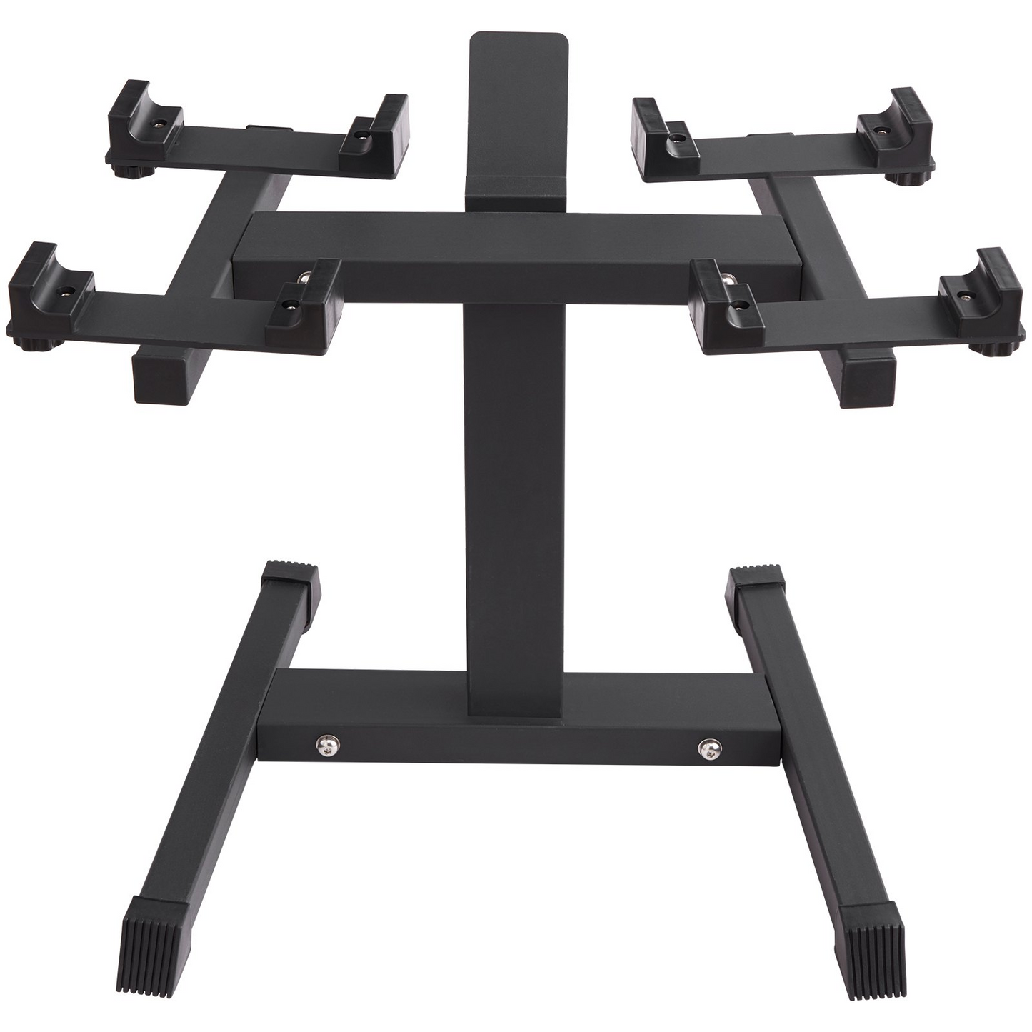 VEVOR Adjustable Dumbbell Stand | Home Fitness Rack with Media Rack