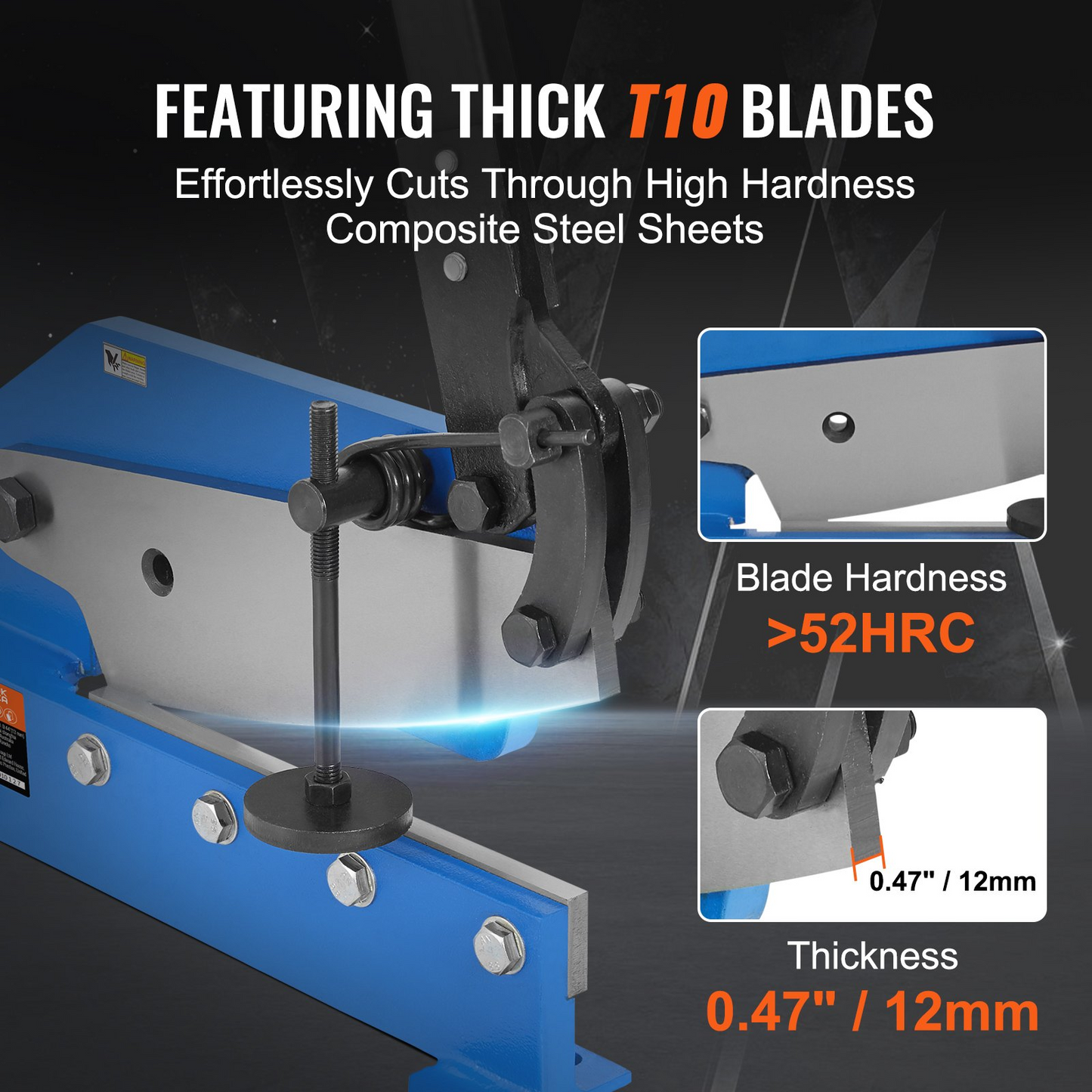 VEVOR 12" Manual Hand Plate Shear for Metal Sheet Processing | HS-12 Benchtop Cutter