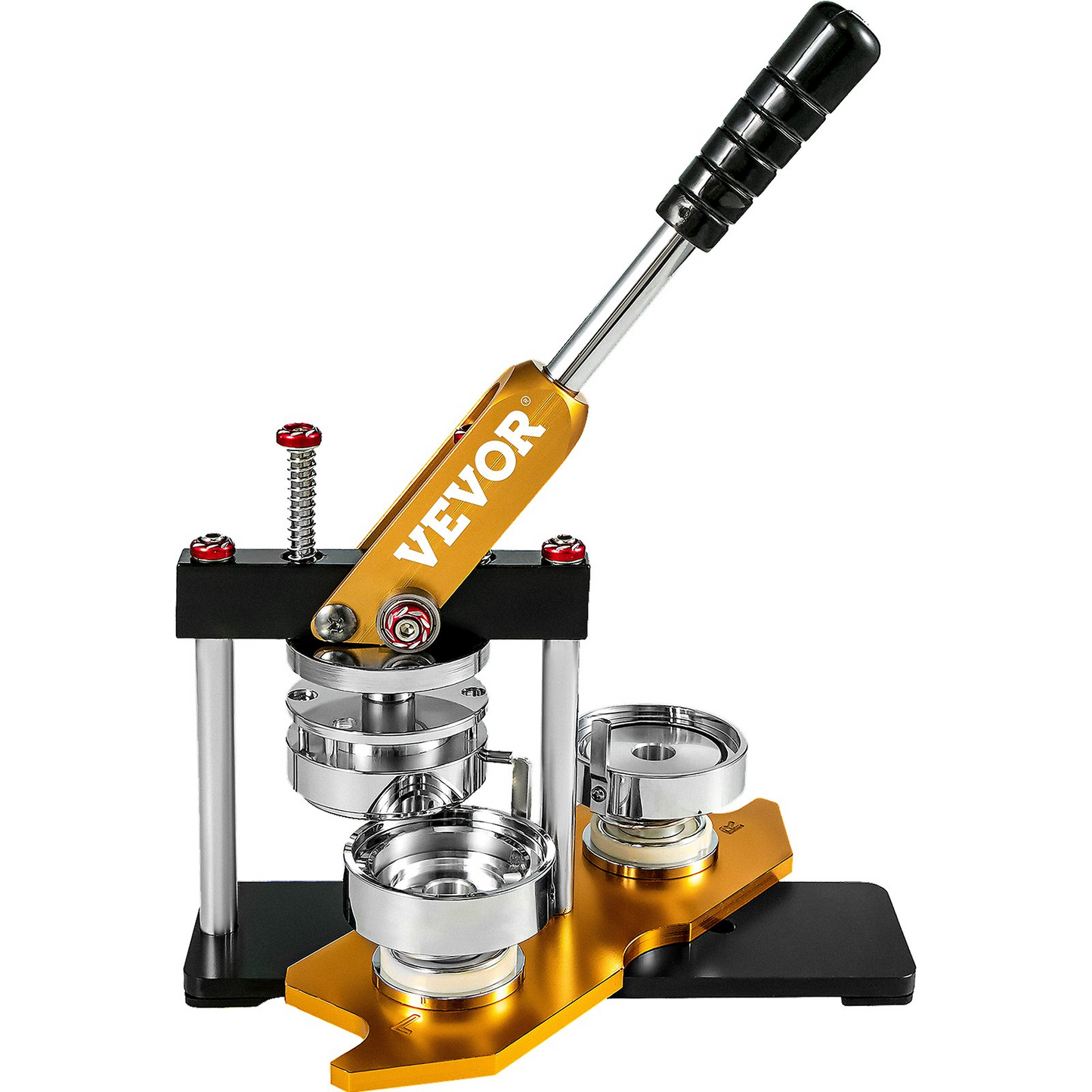 VEVOR Button Maker 75mm Rotate Button Maker 3inch Badge Maker Punch Press Machine with 100 Sets Circle Button Parts