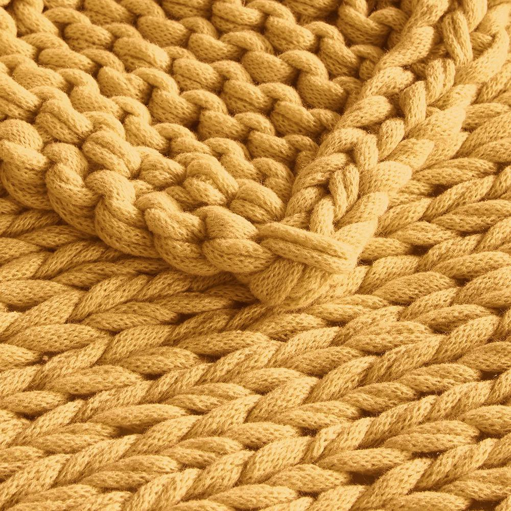 Madison Park Chunky Double Knit Handmade Throw
