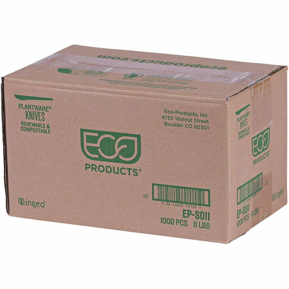 Eco-Products 6" Plantware High-heat Knives - White | Eco-friendly Disposable Knives