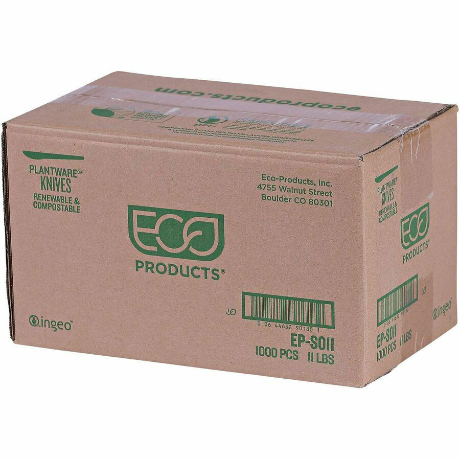 Eco-Products 6" Plantware High-heat Knives - White | Eco-friendly Disposable Knives