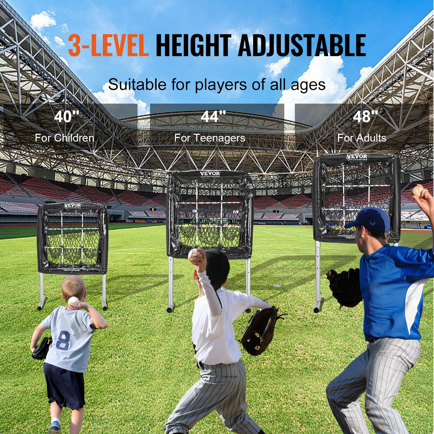 VEVOR 9 Hole Baseball Net, 28"x27" Softball Baseball Training Equipment