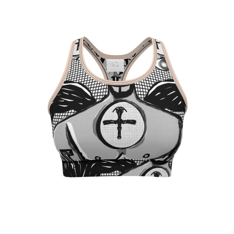 Designer Sports Bra - High-Quality, Handmade Active Wear