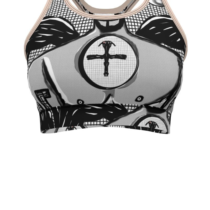 Designer Sports Bra - High-Quality, Handmade Active Wear