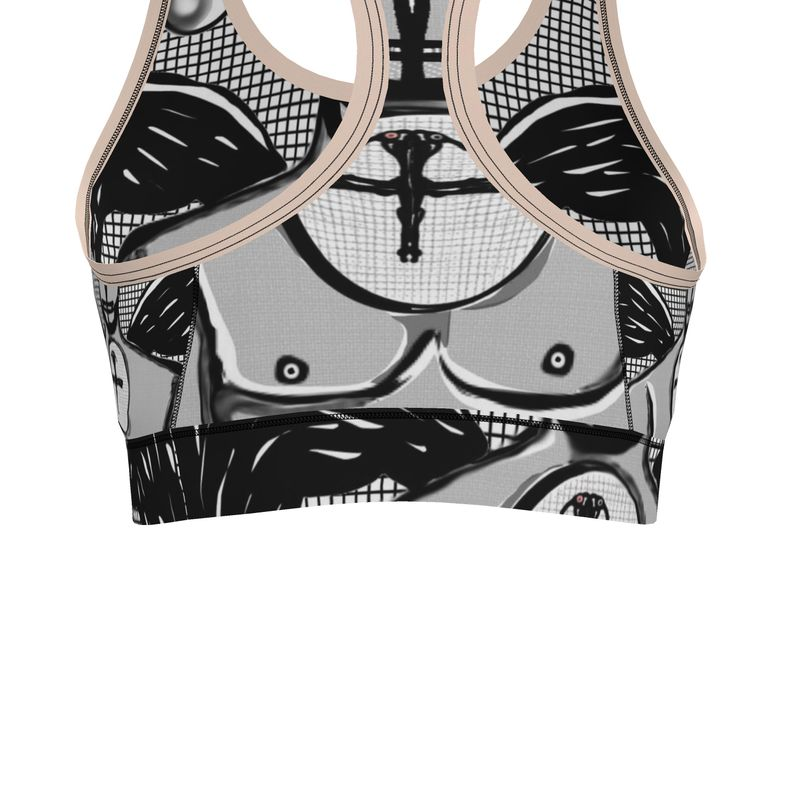 Designer Sports Bra - High-Quality, Handmade Active Wear