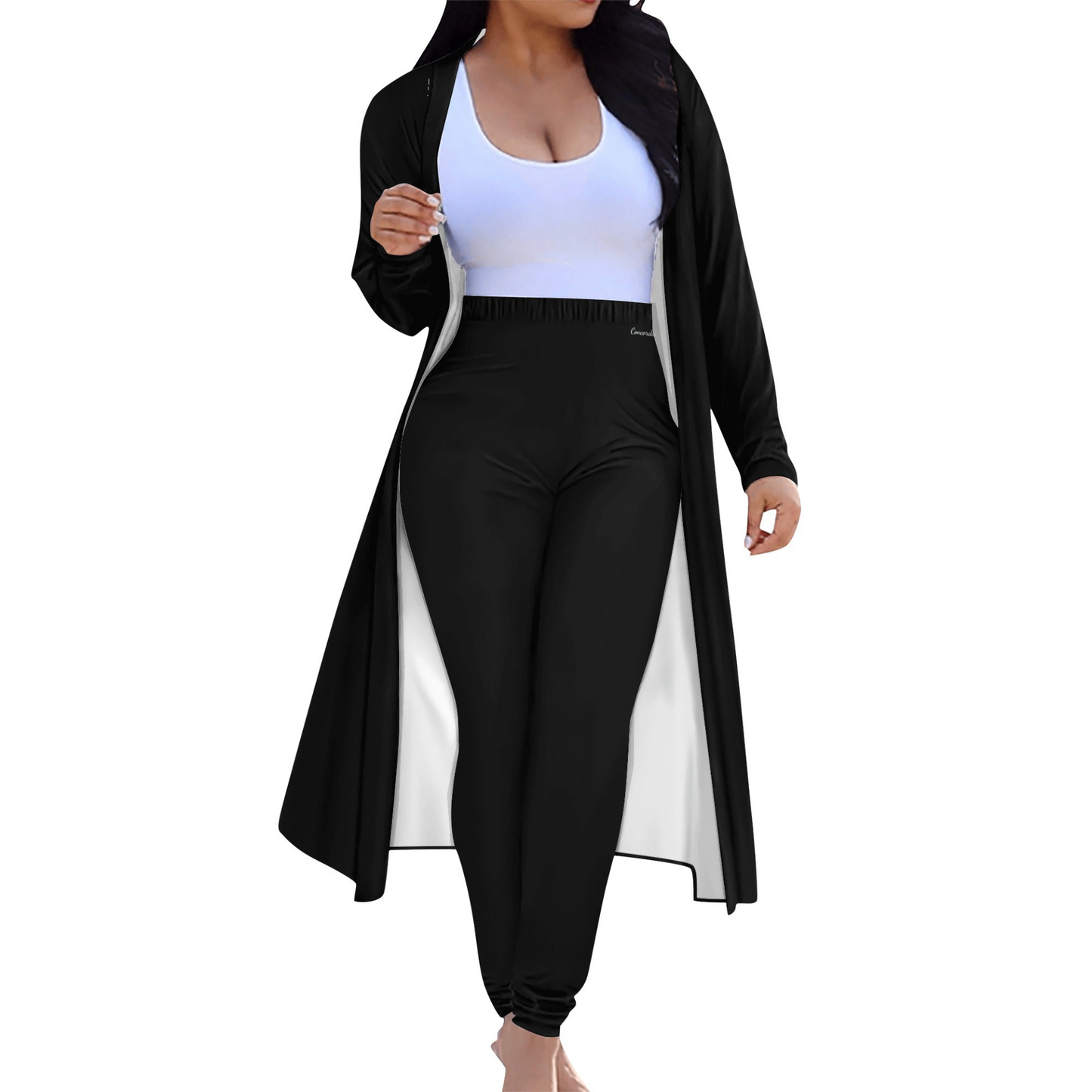 Women's Long Sleeve Cardigan and Leggings 2pcs - Comfortable and Stylish