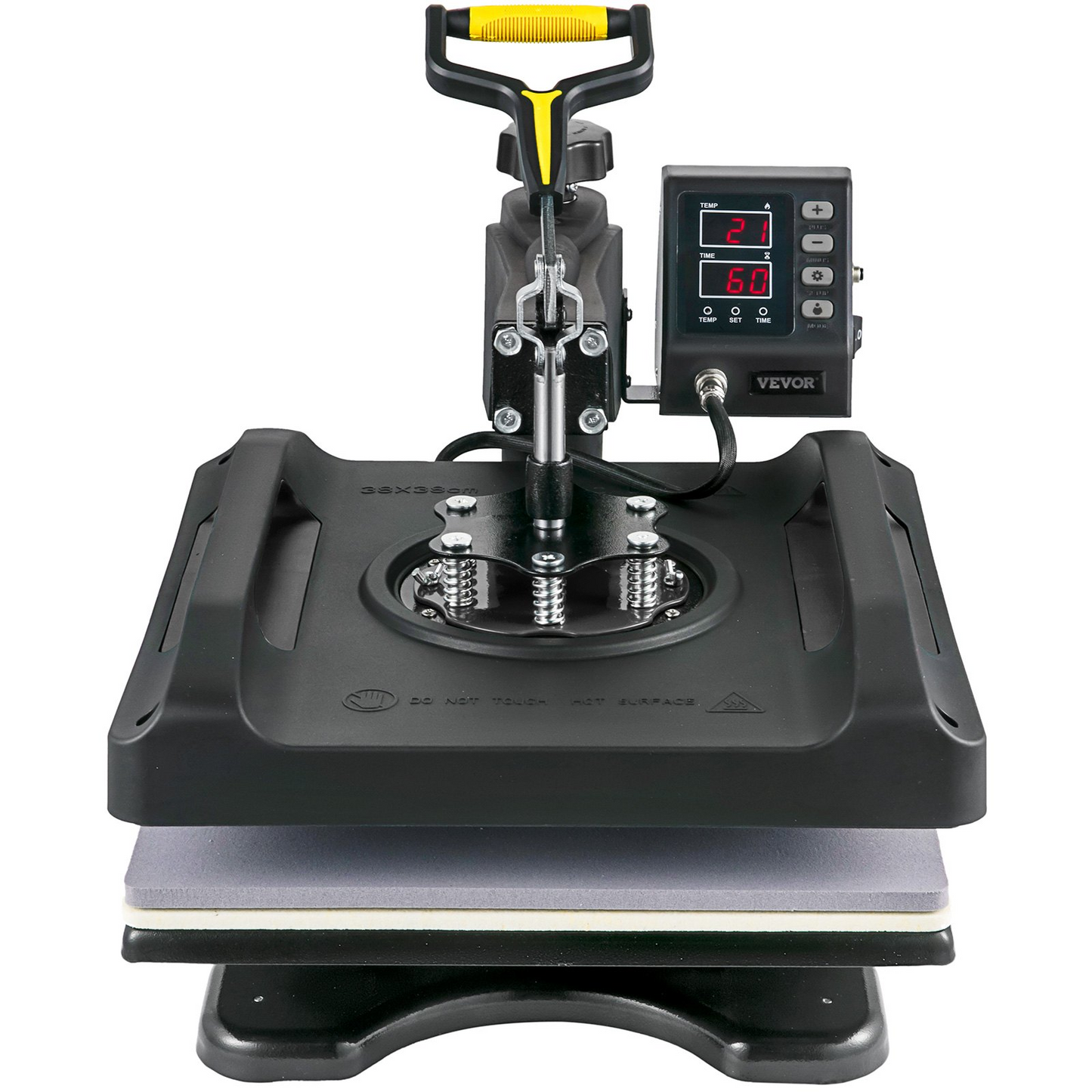 VEVOR Heat Press Machine, 15x15in 8in1 Heat Press, 800W Sublimation Machine, 360° Rotation Swing-Away Heat Press, Dual-Tube Heating Printing for DIY T-Shirts Cap Mugs (Black)