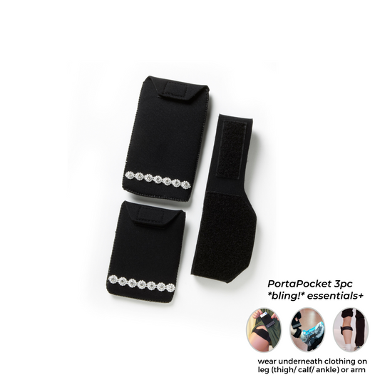 *bling!* Essentials+ ~ 3-pc Undercover Pocket Kit for ID/Cards, Makeup & More