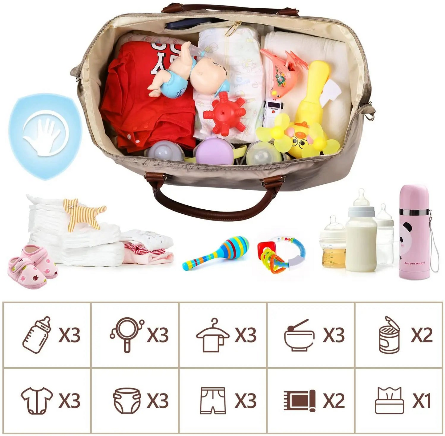 Diaper Bag "Mommy Bag" with Accessories Multivariant - Spacious, Durable, and Stylish